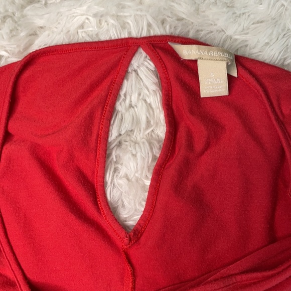 Banana Republic‎ Red 3/4 Sleeve - Size Small - Picture 7 of 8